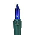 thumbnail image 4 of Northlight Mini Incandescent Christmas Lights - Blue and Clear - 20' Green Wire - 100ct, 4 of 7