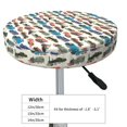 thumbnail image 2 of Kdxio Train Print Stool Covers Round,Stretch Round Bar Stool Covers Washable Bar Stool Cushion Slipcover for 12-15 Inch Chair, 2 of 5