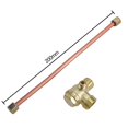 thumbnail image 1 of 2 4 600mm Exhaust Tube with 3-Port Copper Alloy Check Valve For Air Compressor, 1 of 9