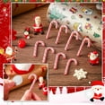 thumbnail image 3 of Scheam 60 Pcs Christmas Candy Canes 1.2 inch Mini Fake Candy Ornaments Polymer Clay Cane Crafts for Xmas Tree Hanging Home Holiday Decorations (Red White), 3 of 7