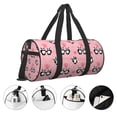 thumbnail image 5 of Xecao Valentine'S Day Panda print Round Travel Duffel Bag is a foldable gym bag with an inner pocket, perfect for travel sports, 5 of 8