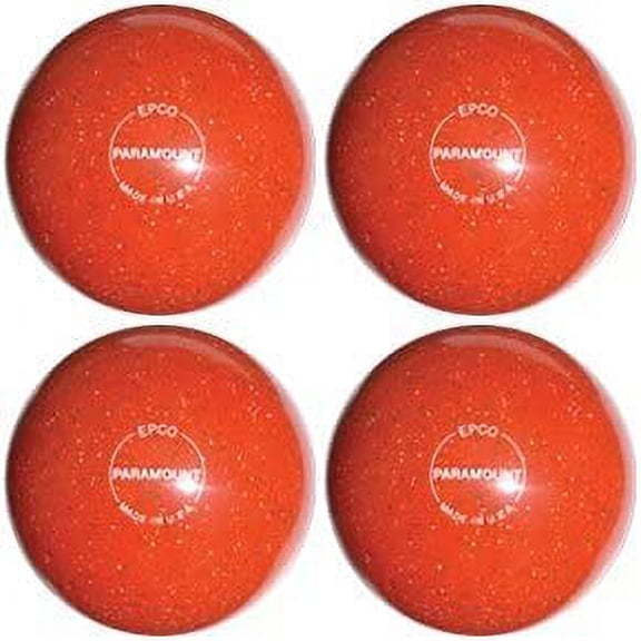 BuyBocceBalls New Listing - Pack of 4 EPCO Candlepin Bowling Balls - Paramount Speckled - Orange (4 1/2 inch- 2lbs. 6oz.)