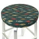 thumbnail image 3 of Balery River Freshwater Fish Fundas de asiento para taburete de bar redondo de tela de terciopelo ajustables que protegen de arañazos y manchas para sillas de 14 a 17 pulgadas.-14 inch, 3 of 7