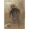 thumbnail image 2 of Paul Gavarni 11x14 Black Ornate Wood Framed Double Matted Museum Art Print Titled: English Beggar, 2 of 5