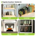 thumbnail image 4 of Organizador CLEANCLUE para ollas y sartenes, armario expandible de bambú, 4 of 9