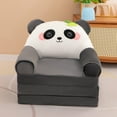 thumbnail image 5 of Leojiow Folding Children'S Sofa Backrest Armchair 2 In 1 Folding Children'S Sofa Cute Cartoon Lazy Sofa Without Padding Or Padding Core 120X55X20Cm Black, 5 of 5