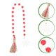 thumbnail image 2 of Wooden Bead Garland Decor Bead Garland with Tassel Xmas Party Hanging Ornament, 2 of 3