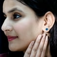 thumbnail image 5 of Rosec Jewels London Blue Topaz Solitaire Stud Earrings - 2.7 Ct - AAA Grade - December Birthstone Earrings - Jewelry Box Included, 925 Sterling Silver, 5 of 7