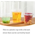 thumbnail image 2 of Mini Drink Buckets with Lids and Straws, 24oz Reusable Clear Plastic Bucket Cups for Drinks, 5/10/15/20Sets Mini Bucket for Drinks, Suitable for Outdoor Beverage Packaging Pool Party, 2 of 7