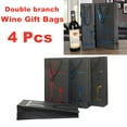 thumbnail image 3 of WHAMVOX  4 Pcs Wine Bottle Carrier Tote Bag Double Premium Bags, 3 of 8