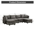 thumbnail image 5 of Bosmiller Modular Sectional Sofa, Convertible U Shaped Sofa Couch with Storage, 6 Seat Sleeper Sectional Sofa Set for Living Room, 5 of 7