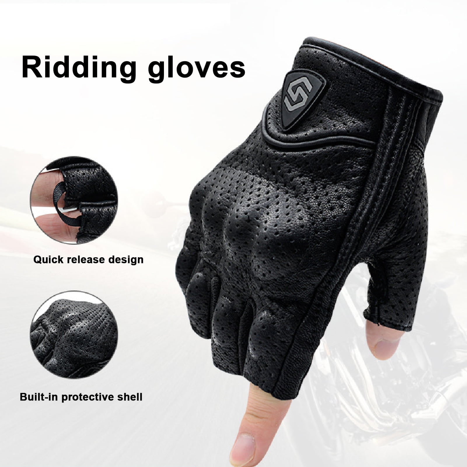 Black,XL SCOYCO Shell Protective Breathable Smart Cycling Motorcycle Gloves 
