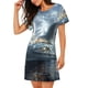 thumbnail image 2 of Fotbe Fantasy Swan Yacht Design Bata de Dormir para Mujer con Estampado, Camisón de Algodón de Manga Corta, Ropa de Dormir Casual, 2 of 6
