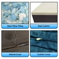 thumbnail image 4 of QQbed 23"x23" Memory Foam Back Pillow and Seat Cushion Set for Outdoor Patio Seats, 4 of 7