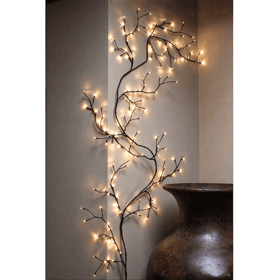 Enchanted Willow Vine Lights, Christmas Swags Decorations Indoor Room Decor, 12 Branches 72 LEDs USB Lighted Willow Vine Lights for Walls Bedroom Home Decor(1 pc)