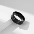 thumbnail image 4 of Black Gold Plated Carbon fibre 8mm Tungsten Carbide Mens Ring Men Wedding Band Man Ring, 4 of 6