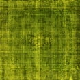 thumbnail image 1 of Ahgly Company Machine Washable Indoor Square Oriental Yellow Industrial Area Rugs, 3' Square, 1 of 4