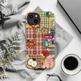 thumbnail image 6 of Playful Gingham & Plaid Collage Phone Case, Cat, Apple & Ladybug Design iPhone Cover, Protective Case for iPhone 17 16 15 14 13 12 11 Pro Plus Max Mini, 6 of 6
