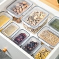 thumbnail image 3 of Home Storage Fresh Fridge Containers 3Pcs Kitchen Mutifuction Stackable Drainage Lunch Box, 3 of 18