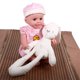 thumbnail image 5 of Lindo diseño de dibujos animados conejo forma de conejito bebé niños dormir comodidad relleno suave muñecos de peluche juguete, 5 of 9