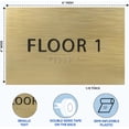 thumbnail image 3 of ADA CENTRAL SIGNS - 6" X4" Floor 1 Sign - ADA Compliant Tactile Graphics Grade 2 Braille Text | Wall Mount Plastic Directional Assistance, Floor Number Sign for Office, Schools, Hospitals, Apartments, 3 of 7