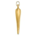 thumbnail image 2 of 14k Yellow Gold Solid Hollow Italian Horn Charm Pendant, 2 of 7