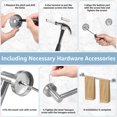 thumbnail image 6 of Matte Silver Adjustable 13.8 to 24.8 Inch Towel Bar for Bathroom, Wrvxzio Stainless Steel Towel Rack Wall Mounted, Modern Home Decor Hand Towel Holder, 6 of 10
