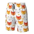 thumbnail image 4 of Balery Cute Fox with Heart Traje de Baño Estilo Hawaiano para Hombre, Shorts de Secado Rápido con Bolsillos-X-Large, 4 of 6
