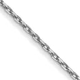 thumbnail image 2 of Solid 14K White Gold 1mm Diamond-cut Cable with Spring Ring Lock Chain - 16", 2 of 8