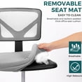 thumbnail image 5 of Small Home Office Chair, Armless With Lumbar, Gray Mesh, 360° Rotation, Height Adjustable, Breathable Foam Cushion Desk Chair For Office, Lumbar Aid, Nylon Swivel, Adjustable 16.54"-21.25",, 5 of 6