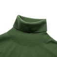 thumbnail image 2 of Krumba Women Turtleneck Wool Sweater: Long Sleeve Lightweight Pullover Jumper Green Size S, 2 of 8