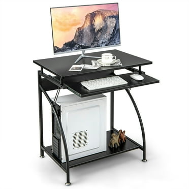 Gymax 27.5'' Small Laptop Computer Desk w/ Keyboard Tray Home Office Desk Workstation