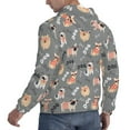 thumbnail image 6 of Fotbe Men's Hoodie with Bulldog Pattern - Kangaroo Pocket Pullover Hooded Sweatshirt, Perfect for Daily Wear, Travel, and Home-Large, 6 of 7