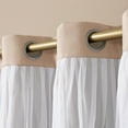 thumbnail image 5 of TOWN & COUNTRY LUXE Talia Double Layer Indoor Curtains, Sheer and Room Darkening Blackout, Grommet Top, Energy Efficient, 2-Pack Set, 52"x120", Rose Blush, 5 of 11