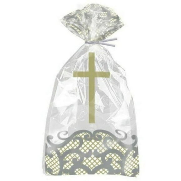 Unique Party Cross Cellophane Party Bags (Pack of 20)