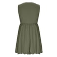 thumbnail image 6 of Spazoro Girls Skater Dress, Sleeveless Solid Stretchy Crew Neck Casual A-Line Dresses Army Green Size 10, 6 of 6