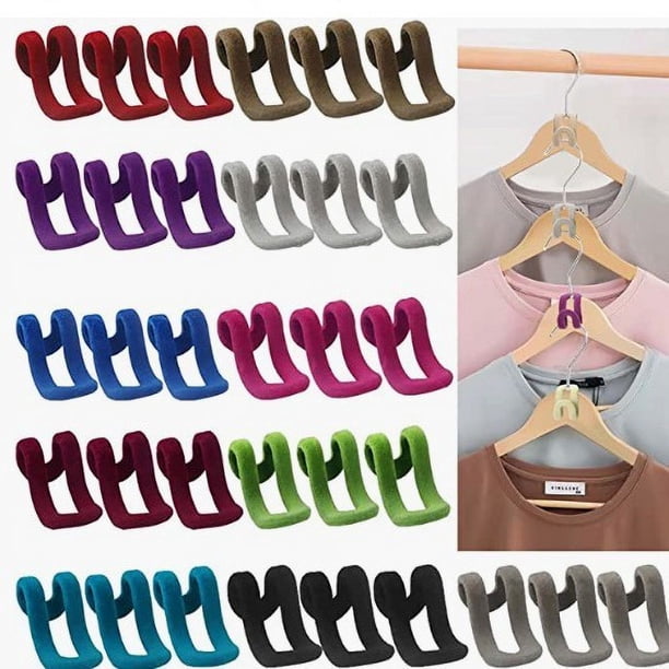 Conector de ganchos para colgar en cascada, 33 Uds., para apilar ropa, accesorio que ahorra espacio, perchas de estilo Huggable