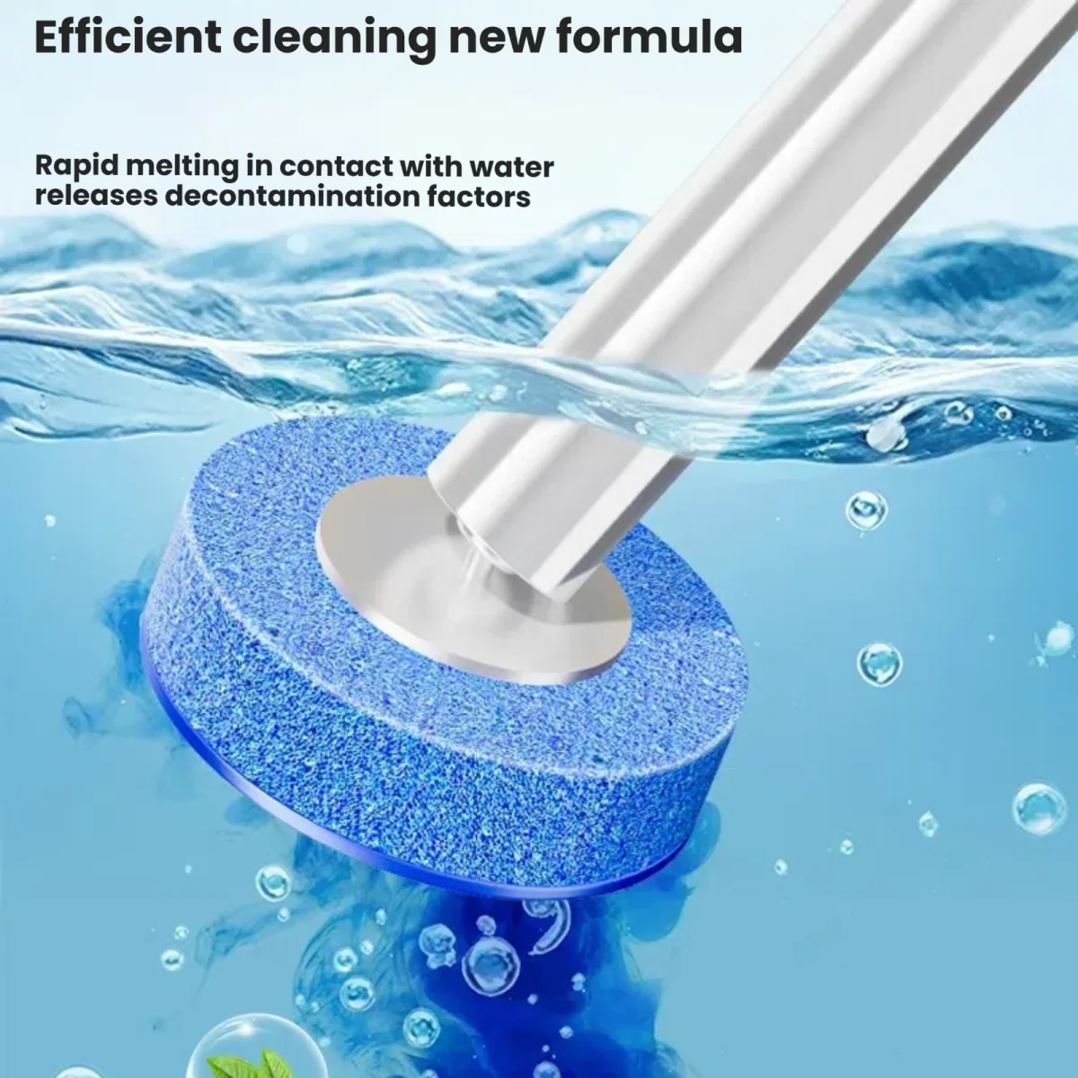2025 New Disposable Wall Hung Toilet Brush Set with 40 Refills & Plunger, No Dead Corners Cleaning for RV Bathroom