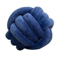thumbnail image 4 of DOLITY Soft Knot Ball Pillow Round Handmade Throw Pillow for Office Living Room blue, 4 of 9