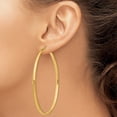thumbnail image 5 of Auriga Fine Jewelry 10K Yellow Gold 2.75mm Hoop Earrings for Women (L-65mm ; W-2.75mm), 5 of 5