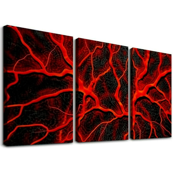 Ullo0ord Painting One Panel Red , Modern Framed Canvas Wall Decorations for Living Room Bedroom Bathroom