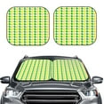 thumbnail image 2 of Naloa yellow and green houndstooth Print 2-Piece Windshield Sunshade,Foldable Car Front Window Sun Shades,for Most Sedans SUV Truck-Large, 2 of 6