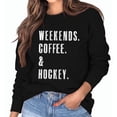 thumbnail image 1 of Sudadera holgada negra de cuello redondo con estampado de letras - Top de manga larga para mujer Primavera-Otoño Casual, 1 of 5