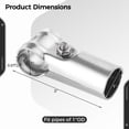 thumbnail image 4 of HWZWT Stainless Steel Chain Link Fence End Rail Clamp Handrail 1 Inch ID 201 Stainless Steel Pipe Clamp Inch ID Pipe Connector, 4 of 5