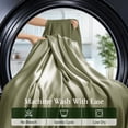 thumbnail image 4 of Sonoro Kate 100% Organic Cooling Bamboo Sheets, King Sheet Set 6-Piece with 16" Deep Pocket, Silky Smooth Luxury Bed Sheets, Sage Green, 4 of 7