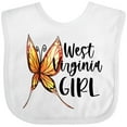 thumbnail image 3 of Inktastic West Virginia Girl- Butterfly Girls Baby Bib, 3 of 4