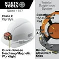 thumbnail image 2 of Klein Tools Hard Hat, Non-vented, Cap Style with Headlamp - 1 EA (409-60107), 2 of 4