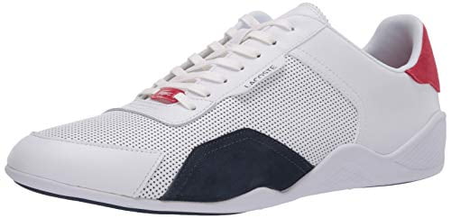 Lacoste Men's Hapona Sneaker, White/Navy/Red, 9 Medium US - Walmart.ca