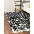 thumbnail image 3 of Unique Loom Cherokee Collection Area Rug - Clemson (4' x 6' Rectangle Fossil Gray/Black), 3 of 12