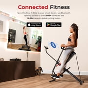 Sunny Health & Fitness Smart Row-N-Ride Squat Machine, Full-Body Glute & Leg Trainer with Bluetooth SunnyFit App